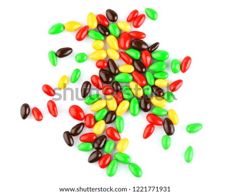 Candy, sunflower seeds in sweet glaze. Isolated on white.