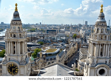 Aerial View of London from St. Pauls