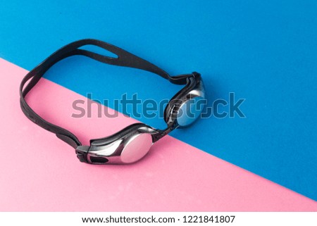 Close-up of swimming goggles