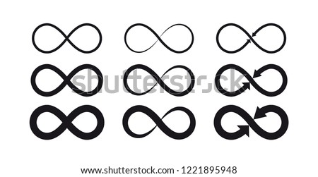 Infinity symbols. Eternal, limitless, endless, life logo or tattoo concept. Royalty-Free Stock Photo #1221895948