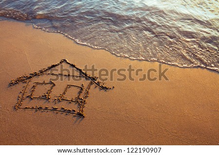 house on the beach Royalty-Free Stock Photo #122190907