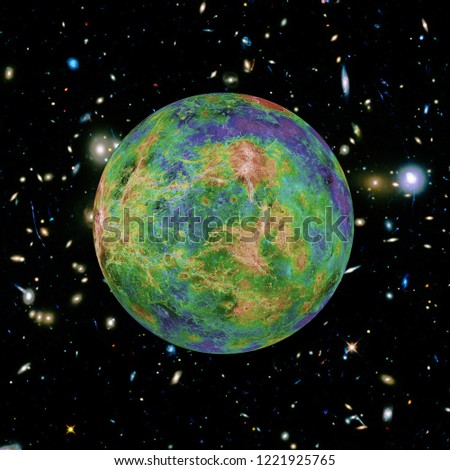 Extrasolar planet. Exoplanet. Alien planet.  Outer space and stars. The elements of this image furnished by NASA.