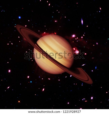 Saturn and stars. The elements of this image furnished by NASA.
