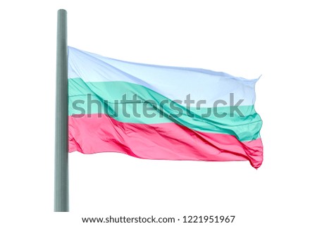 Flag of Bulgaria isolated on white background