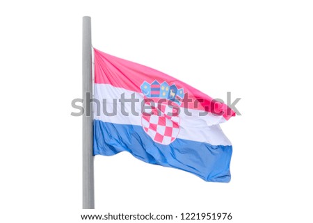 Flag of Croatia isolated on white background