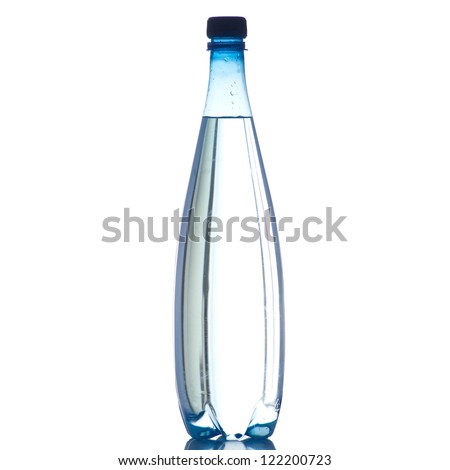 Bottle of water on high definition on a white background Royalty-Free Stock Photo #122200723