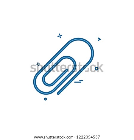 pin paper office documents icon vector design