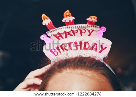 Happy Birthday hat on white background
