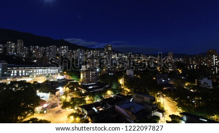 Medellin, Colombia, Night Panoramic from the city