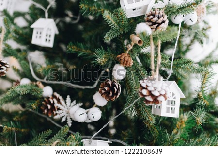 Beautiful festive Christmas tree ornaments