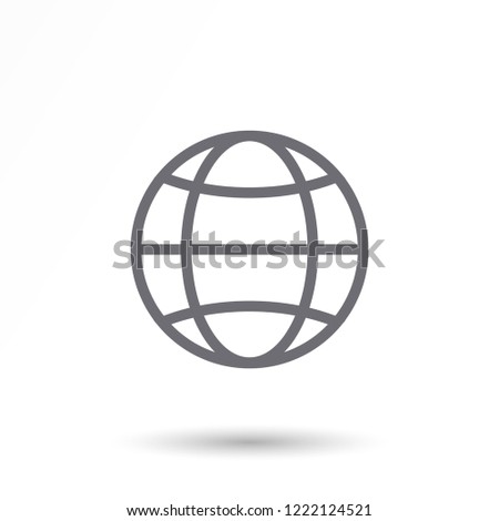 planet icon globe, vector,