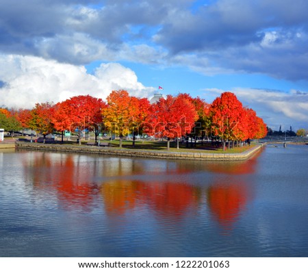 Fall landscape Montreal, Quebec, canada