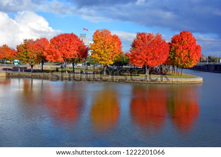 Fall landscape Montreal, Quebec, canada
