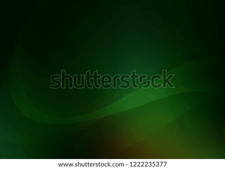 Dark Green vector backdrop with bent lines. Shining crooked illustration in marble style. New composition for your brand book.
