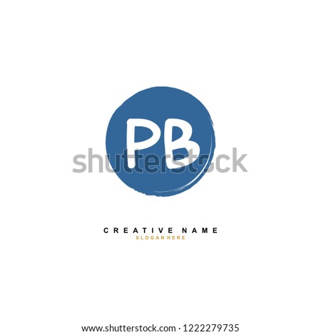 P B PB Initial logo template vector