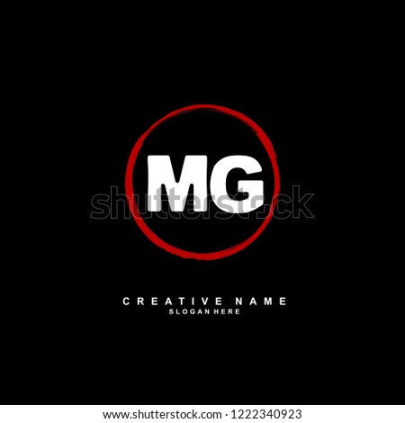 M G MG Initial logo template vector