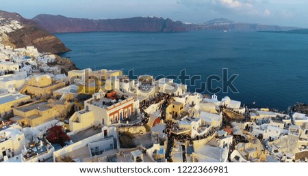 village seen from above, island of Santorini, greece