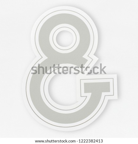Ampersand sign icon isolated