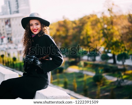 beautiful girl in a coat