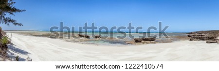 Panoramic view at low tide on the lagoon of Andavadoaka, Southwest of Madagascar