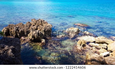 Caribbean Sea, reef, rocks