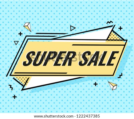 Today Only Mega Sale banner. Big super sale. Vector illustration, special offer
