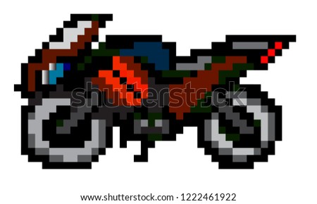 pixel art bike