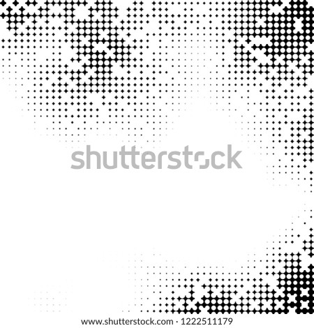 Abstract geometric pattern formed by circles of different size.Vector illustration of a dotted background. Black and white geometrical compositon.