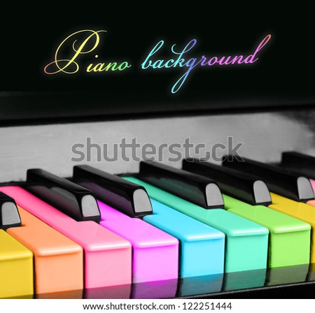 rainbow piano keys background