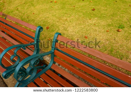 empty benches in the autumn park. landscape