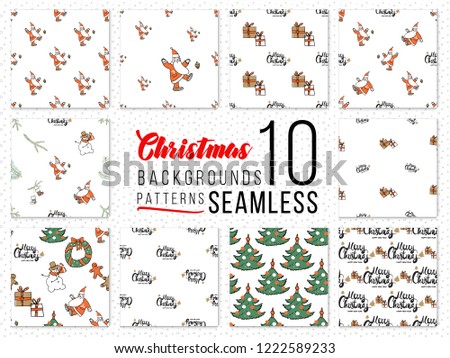 Christmas repeatable pattern background.
