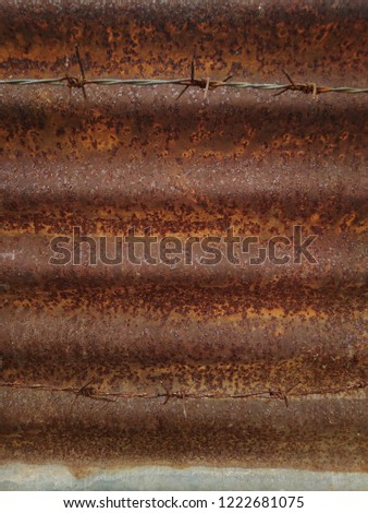 metal sheet roof texture closeup