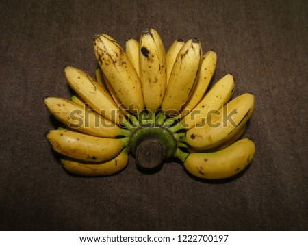 banana on the fabric