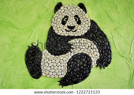 Pebble mosaic panda
