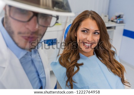Young woman at the dentist