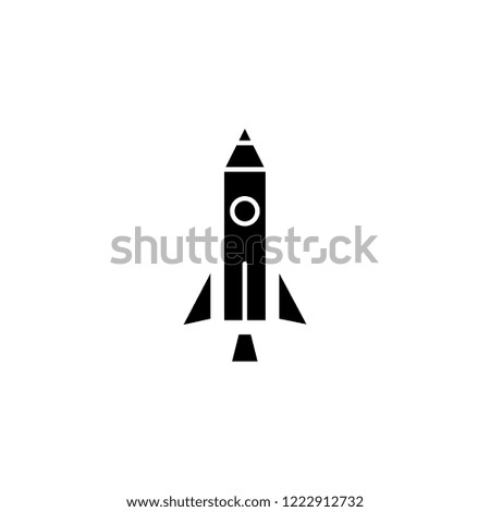 Rocket icon. Simple outline vector of education set for UI and UX, website or mobile application