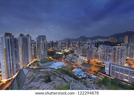 hongkong city sunset