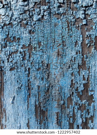 Old vintage wooden surface painted blue texture background