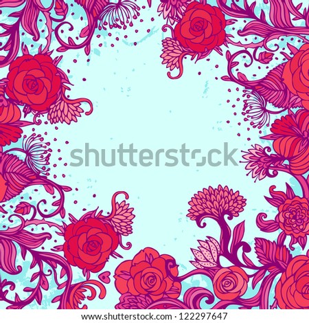 Stylish floral Valentine's day background. Element for design. Vector illustration.
