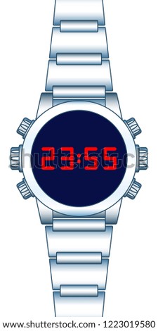 Illustration of the abstract smart wrist watch
