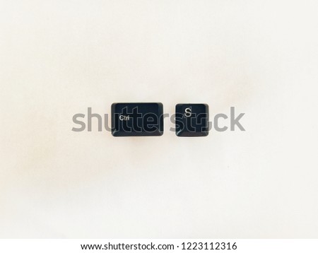 Save the document shortcut keys ctrl + s button keyboard  Royalty-Free Stock Photo #1223112316