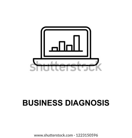 business diagnosis line icon