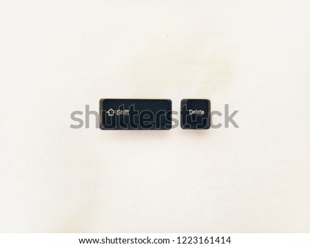 shift + del shortcut keys for permanently delete document keyboard button Royalty-Free Stock Photo #1223161414