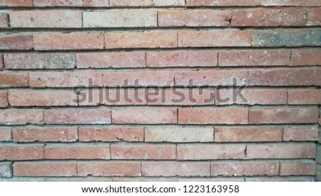 Red brick texture. Vintage wall background.