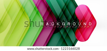 Colorful glossy arrows abstract background, clean modern geometric design