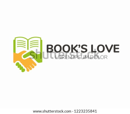 book love logo books logo  books love meet with the book library logo