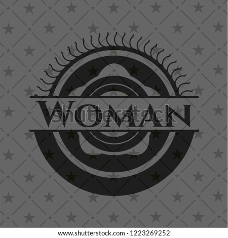 Woman black emblem. Vintage.