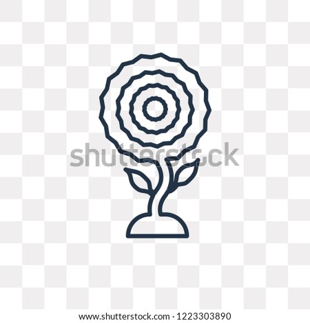 Flowers vector outline icon isolated on transparent background, high quality linear Flowers transparency concept can be used web and mobile