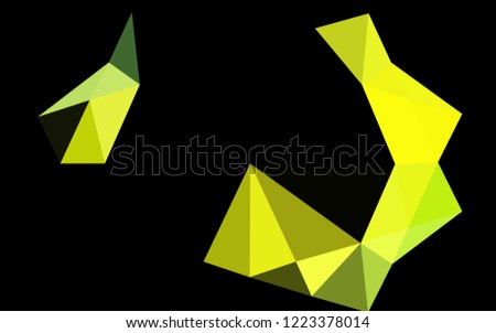Light Green, Yellow vector hexagon mosaic template. An elegant bright illustration with gradient. A completely new design for your business.