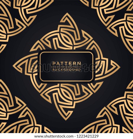 Elegant ornamental pattern background In Gold Color